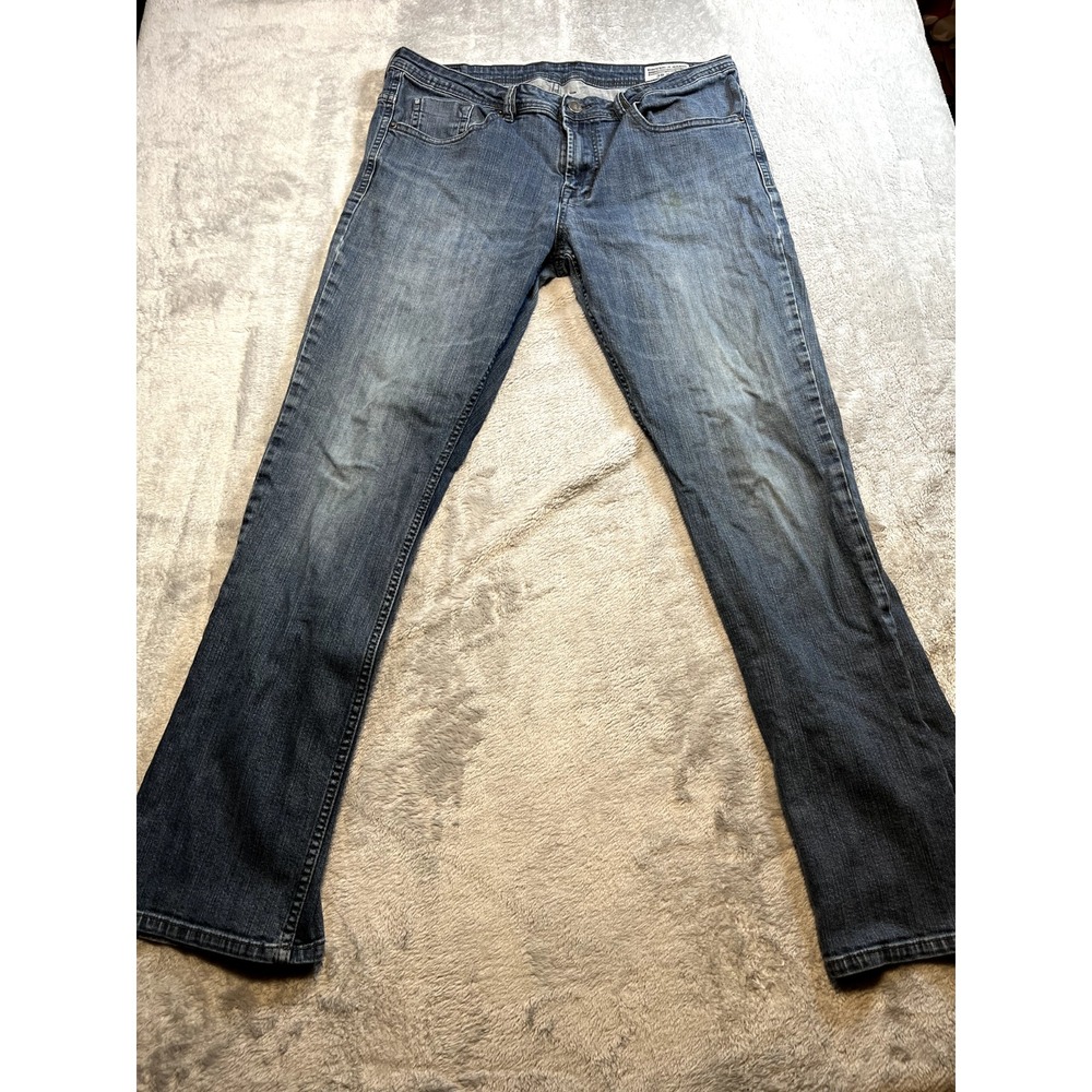 Buffalo David Bitton Mens Jeans 38x34 Blue Driven-X Basic Straight Strech